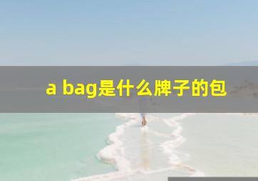 a bag是什么牌子的包